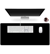 Leather Mouse Pad Mat Desk Protector, Large Extended Desk Pad PU Leather Computer Desktop Laptop ...