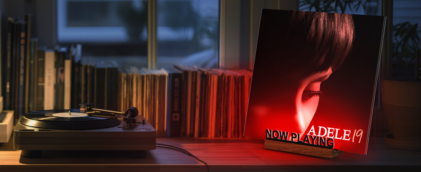 Light Up Vinyl Record Display Stand