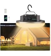 Camping Tent Light LED Rechargeable Portable Hanging Lantern with Remote,IPX5 Waterproof Outdoor ...