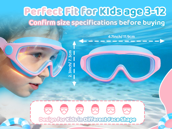 Kids Swim Goggles 2 Pack