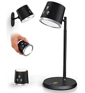 Modular LED Desk Lamp for Home Office, Eye-Caring Table Lamp Dimmable Rechargeable with 360°Adjus...