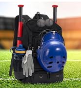 RAINSMORE Baseball Bag Large Capacity Backpack for Softball, Baseball,Tball Equipment Adult &amp; You...