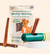 WOOF BullySafe and Bully Sticks - Nutritious Chew Sticks for Dogs and Bully Stick Holder for Safe...