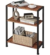 Vantimo 3-Tier Side Table, Small End Table, Sofa Side Table for Narrow Spaces, Slim End Table, Ni...