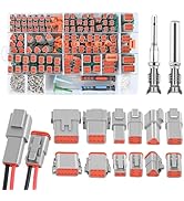 Nilight 2/3/4/6/8/12 PIN DT Connector Kit Waterproof Electrical Wire Connector with Size 16 Stamp...