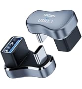 WLGQ USB 3.1 Type-C to USB-A Adapter U-Shaped Low-Profile Design, 10Gbps Data &amp; Charging for Smar...