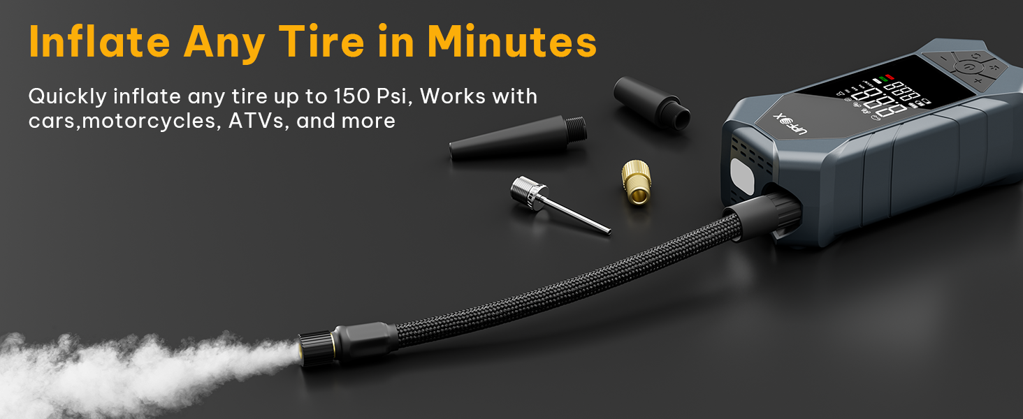 Inflate Any Tire in Minutes