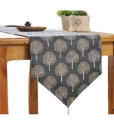 CosyAurora Mulberry Trees Linen Table Runner