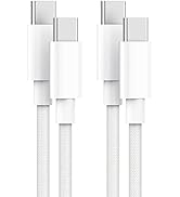 USB C to USB C Cable 100W 6.6ft 2 Pack, USBC Type C Fast Charging Cord for MacBook Pro, Air, iPad...