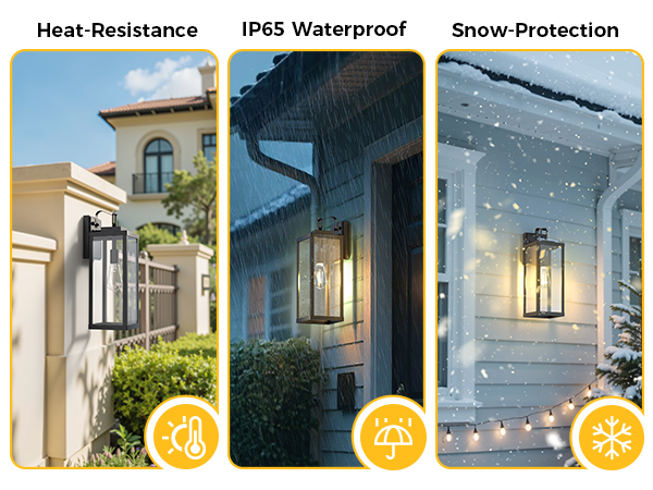 Matte Black Waterproof Anti-Rust Porch Lights Ourdoor