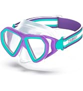ZABERT M7 Kids Swim Goggles Mask with Nose Cover Fabric Strap for Kids Age 6-14 Years Old Upgrade...