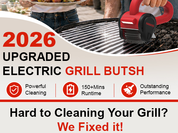 2026 upgraded electric grill brush