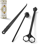 PATOISE 3-in-1 Candle Accessory Set, Wick Trimmer, Candle Snuffer, Wick Spoon, Stainless Steel Ma...