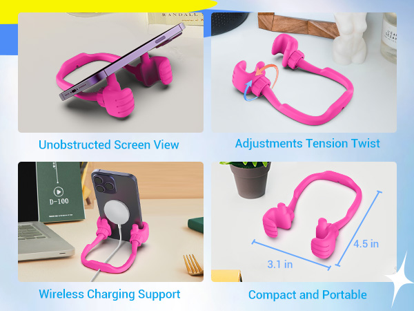 Christmas Stocking Stuffers for Teens Girls Women Cell Phone Holder Thumbs Up Lazy Phone Holder