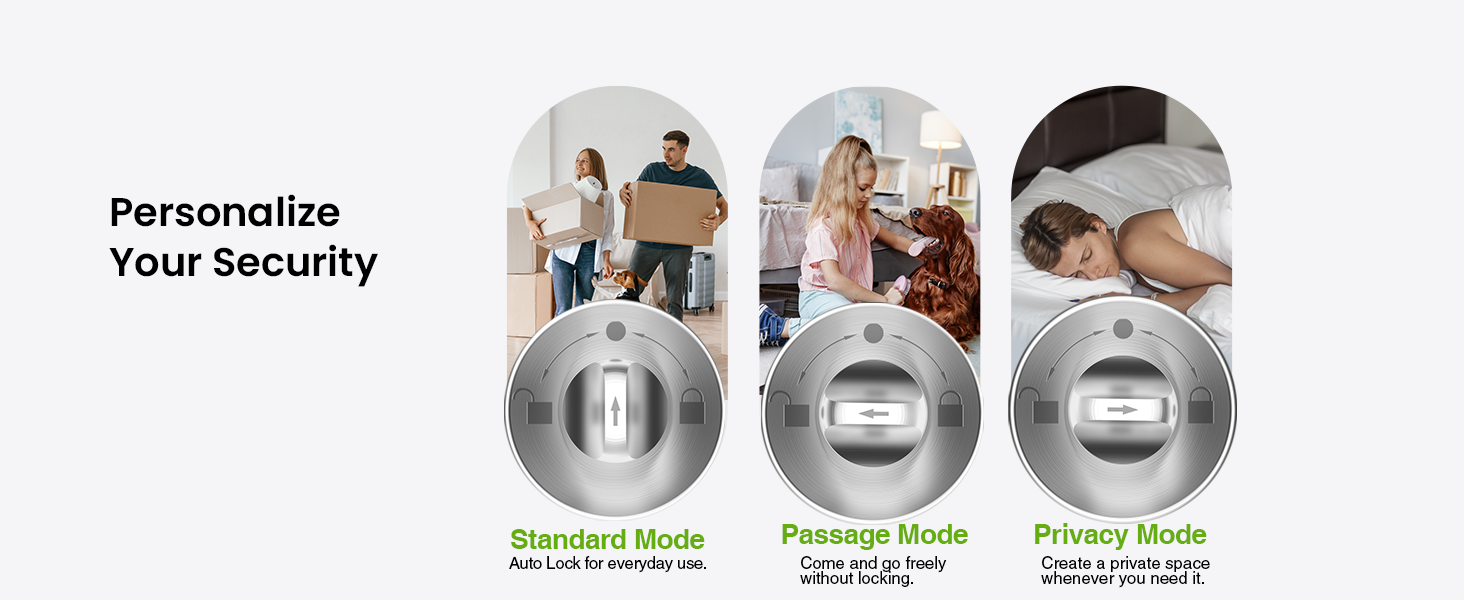 ghome smart door lock for front door fingerprint password secure door knob