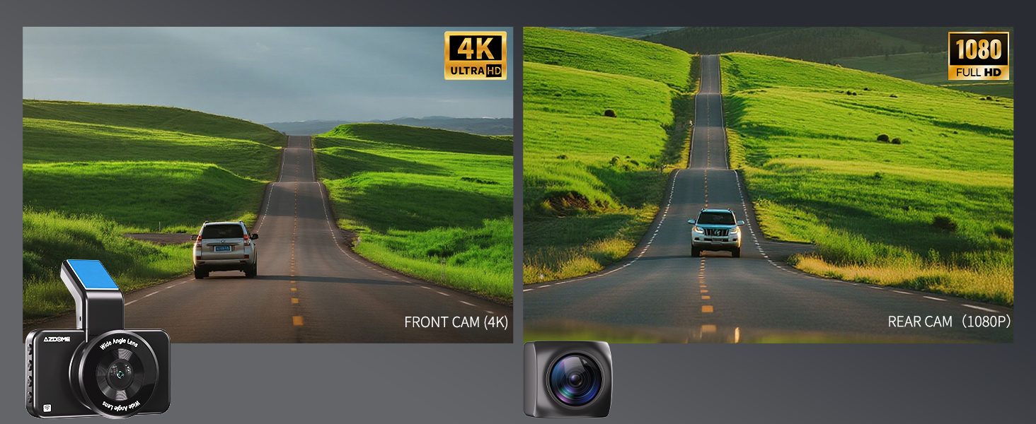 ADAS Dash Cam Front and Rear