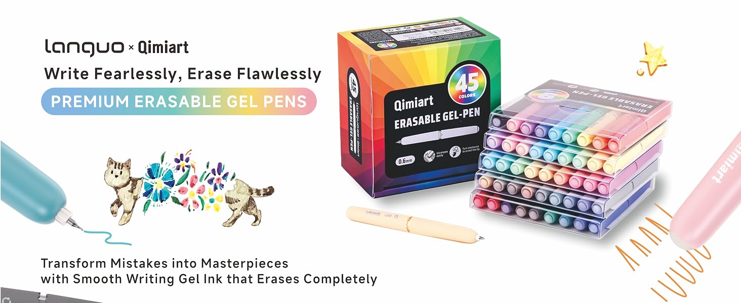 Write Fearlessly, Erase Flawlessly - Premium Erasable Gel Pens