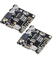 MakerHawk 2pcs Bluetooth Audio Receiver Board BT 5.0 Stereo Audio Amplifier 3.7-5V Car Speaker Am...