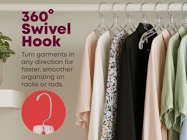 Hangers with Clips Plastic Set of 12 Pack Heavy Duty Hangers Dresses, TShirts Closet Organization