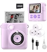 ESOXOFFORE Instant Print Camera for Kids, Christmas Birthday Gifts for Girls Boys, HD Digital Vid...