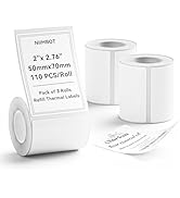 NIIMBOT 3 Rolls Set Label Tape for B1/B21/B3S Label Printer, 1.97" x 2.76" (50×70 mm) 110 Labels/...