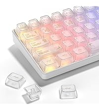 Womier Double Shot PBT Keycaps Set 138 Keys, Cherry Profile Custom Keycaps 60 65 75 100 Percent for ...