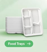 5 Compartment, Disposable Paper Plates [125-Pack] - {PFAS Free} - {BPA Certifie...