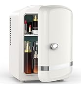 Electactic Mini Fridge for Bedroom, 4L/6 Cans Small Cosmetic Fridge for Skincare, Makeup, Medicin...