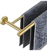 JQK Double Towel Bar, 24 Inch Brass Gold Bath Towel Rack for Bathroom, 304 Stainless Steel Thicke...