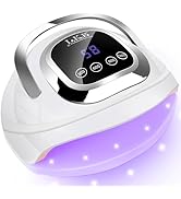 Wisdompark UV Nail Lamp 268W, UV Light for Gel Nails with 60pcs Beads, Professional LED Nail Lamp...
