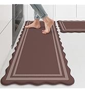 KIMODE Anti Fatigue Kitchen Mats for Floor, Farmhouse Scalloped Rugs for Kitchen Floor, Boho Kitc...