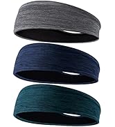 Braylin Men's Headbands, 3-Pack Head Band for Men, Sport Sweatbands for Running Fitness Yoga Cycl...