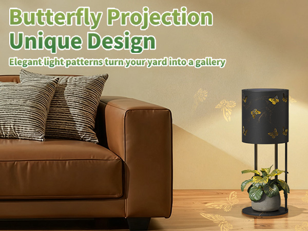 SISAYWEY Solar Garden Plant Lights Outdoor Waterproof Decorative Lamp Flower Stand Yard Patio Floor