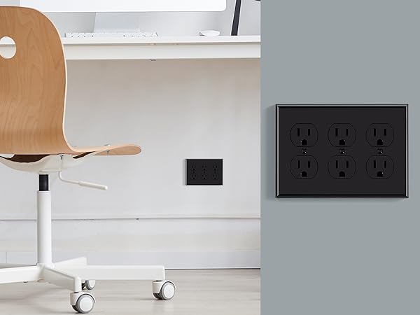 3 Gang Standard Duplex Switch Wall Plate