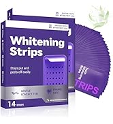 Purple Teeth Whitening Strips – Gentle Daily Purple Whitening Strips, Portable Whitening Strips P...