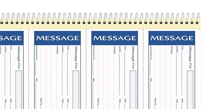 message book, 2 part carbonless message book, sticky message book