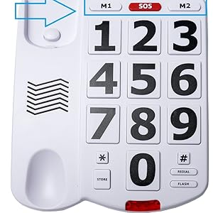 Large button desktop telephone