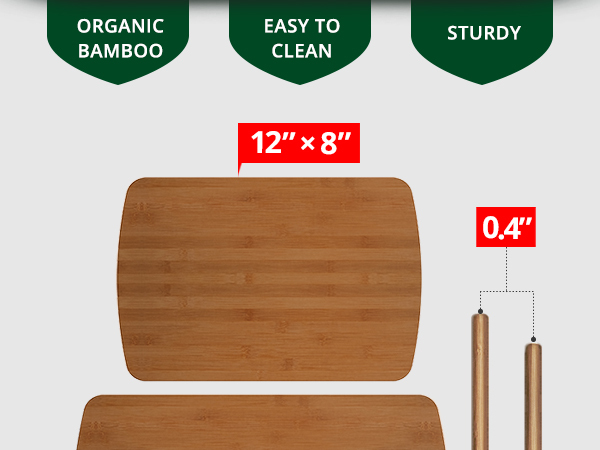 cutting board set carbonized organic bamboo easy to clean