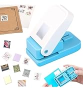 Stamp Paper Punch | Rectangular Postage Stamp Shape Craft Hole Punches | Portable Lever Action Cr...