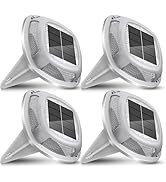 btfarm 4 Pack Solar Dock Lights, 2 Color Modes LED Driveway Solar Lights Outdoor, IP67 Waterproof...