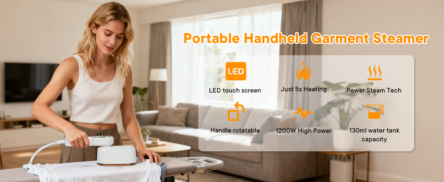 1200W Portable Steamer for Clothes