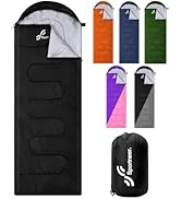 Sportneer Sleeping Bag, 3 Seasons Warm Cold Weather Sleeping Bags for Adults Kids Boys Girls with...
