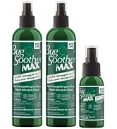 Bug Soother MAX - Extra Strength Natural Gnat, Tick, and Mosquito Repellent, 2 Pack 8 fl oz w/Fre...