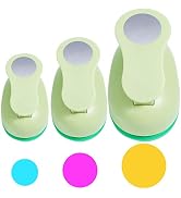 UCEC Circle Punch, 2+1.5+1Inch Circle Paper Punch, 3 Pcs Paper Punches for Crafting, Circle Hole ...
