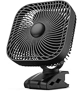 SLENPET 20000mAh Rechargeable Portable Clip on Fan, Last 78 hrs, 4 Speeds Camping Fan, Battery Op...