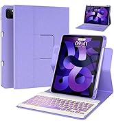 iPad Air 5th 4th Generation Case with Keyboard 10.9 inch,Pro 11 1st/2nd/3rd/4th,360° Rotatable Ca...