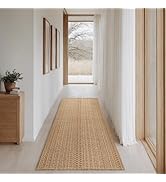 MatEssenz Runner Rug – Boho 2x6 ft Hallway Runner Rug Washable Non-Slip Cotton Entryway Carpet wi...