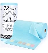 Matthew Microfiber Cleaning Cloth Roll 72Pack (12" x 12") Reusable Paper Towels&amp;Washable Tear Awa...