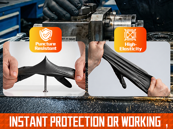 puncture resistant black gloves
