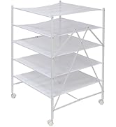 Honey-Can-Do 5-Tier Mesh Laundry Drying Rack – Soft Nylon for Sweaters, Delicates &amp; Fine Washable...